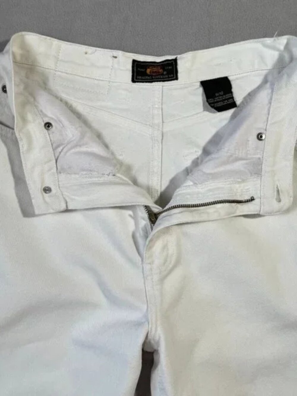 Route 66 Vintage 90s High Waisted Tapered denim Jeans White Heavy Cotton Size 8 - Picture 5 of 13